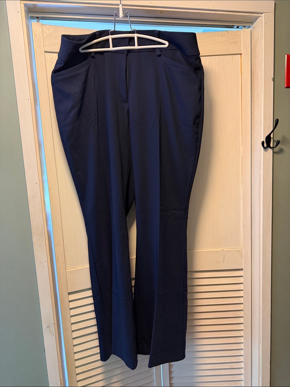 New York & Company Navy Boot Cut Dress Pants